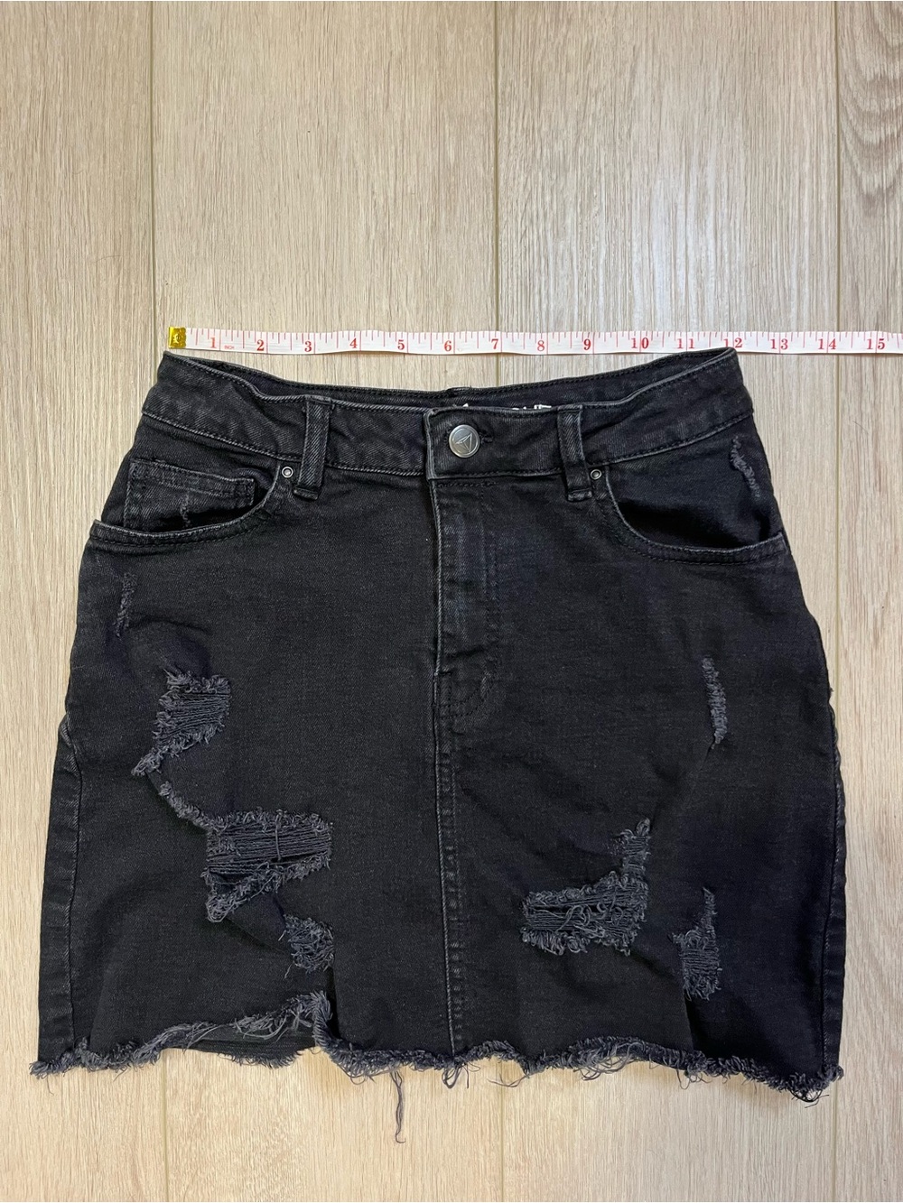 REBEL ROGUE Distressed Black Denim Mini Skirt - FREE SHIPPING on Bundles $95+ - Picture 9 of 10